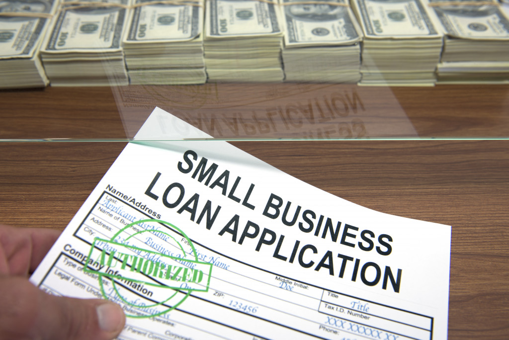 Small business loan application being pass