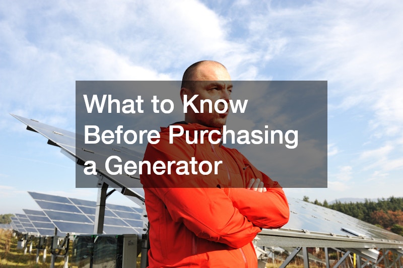 What to Know Before Purchasing a Generator